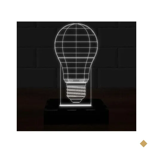 Luminária LED 3D Lâmpada Abajur 16 Cores e Controle 3
