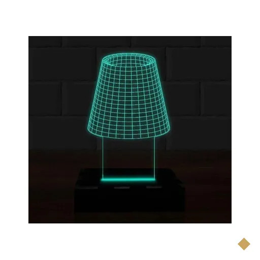 Luminária LED 3D Lâmpada Abajur 16 Cores e Controle 4
