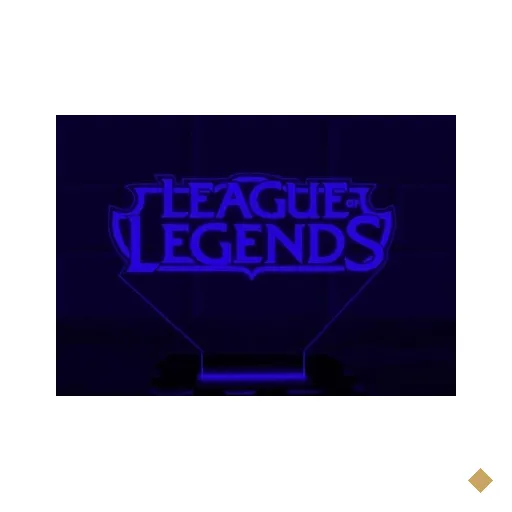 Luminária Led 3D League of Legends LOL - Azul