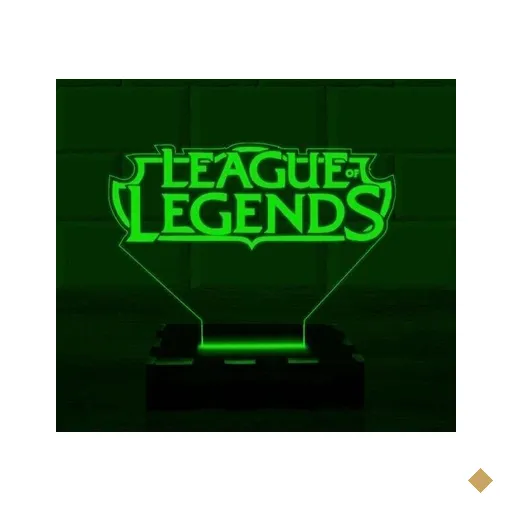 Luminária Led 3D League of Legends LOL - Verde