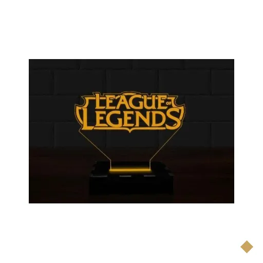 Luminária Led 3D League of Legends LOL 16 Cores e Controle