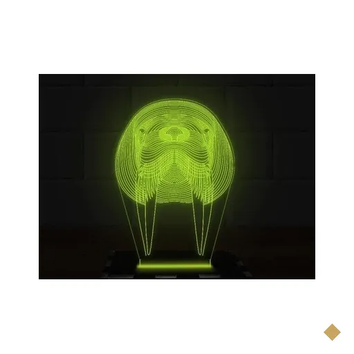 Luminária Led 3D Leao Marinho Abajur 16 Cores e Controle