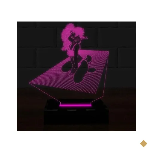Luminária Led 3D Lola Lonney Tunes Pernalonga 16 Cores