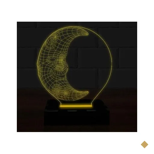 Luminária Led 3D Lua Abajur 16 Cores e Controle