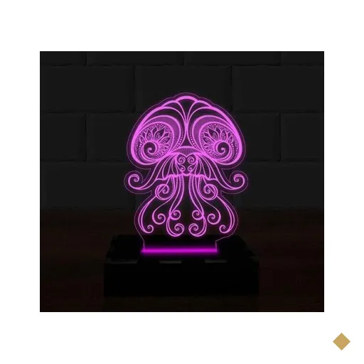 Luminária Led 3D Lula Abajur 16 Cores e Controle 1