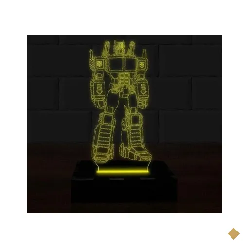 Luminária Led 3D Power Rangers Megazord 16 Cores