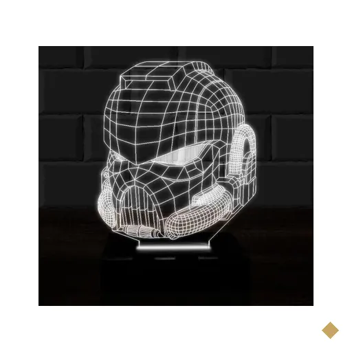 Luminária Led 3D Predador Filme Abajur 16 Cores e Controle