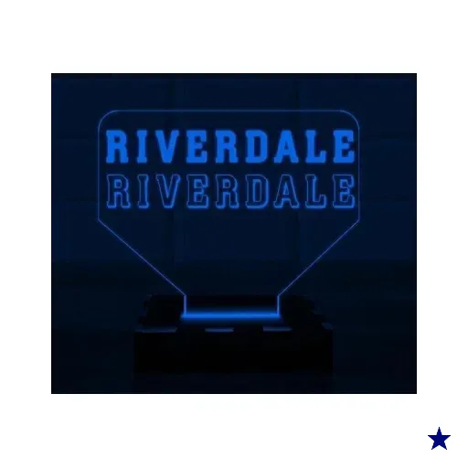 Luminária Led 3D Riverdale Série Abajur - Azul