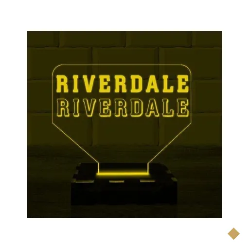 Luminária Led 3D Riverdale Série Abajur - Amarelo