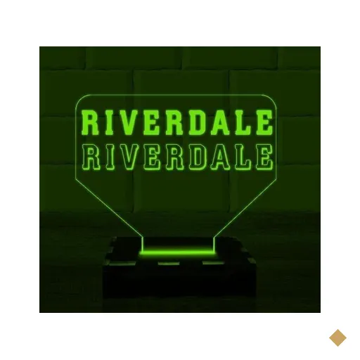 Luminária Led 3D Riverdale Série Abajur - Verde