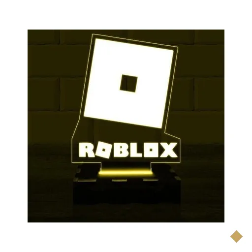 Luminária Led 3D Roblox Jogo Game Abajur - Amarelo