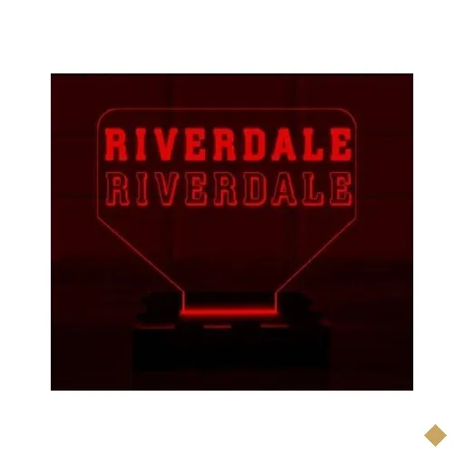 Luminária Led 3D Riverdale Série Abajur - Vermelho
