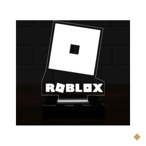 Luminária Led 3D Roblox Jogo Game Abajur - Branco