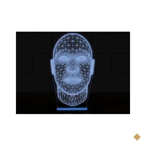 Luminária Led 3D Rosto Busto Abajur 16 Cores e Controle 3