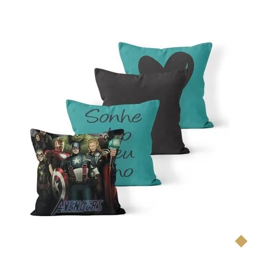 Kit 4 Almofadas Decorativas Own Vingadores - 45x45 - 45x45 cm