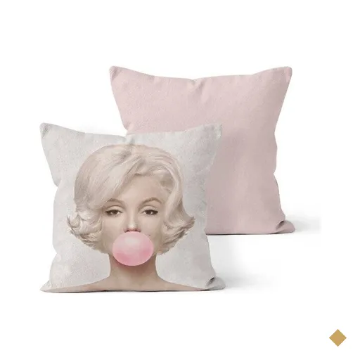 Kit 2 Almofadas Decorativas Own Marilyn Monroe Chiclete - 45x45 cm