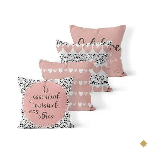Kit 4 Almofadas Decorativas Own Celebre Cada Dia - 45x45 cm