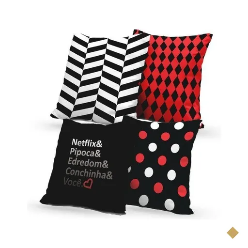 Kit 4 Almofadas Decorativas Own Netflix Pipoca Edredom Conchinha e Você -…