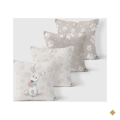 Kit 4 Almofadas Decorativas Own I Love Dog - 45x45 cm