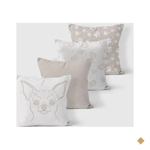 Kit 4 Almofadas Decorativas Own I Love Chiuaua - 45x45 cm