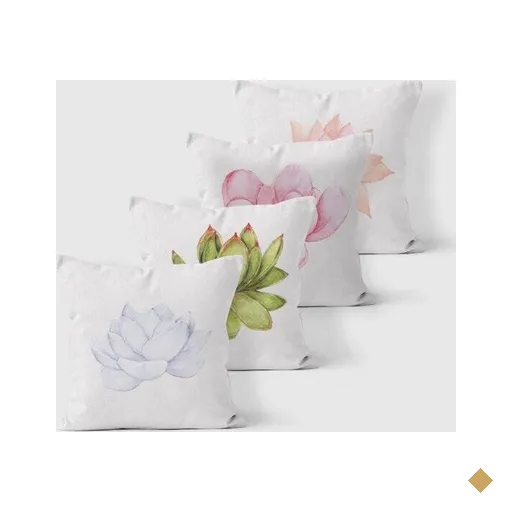 Kit 4 Almofadas Decorativas Own Suculentas - 45x45 cm