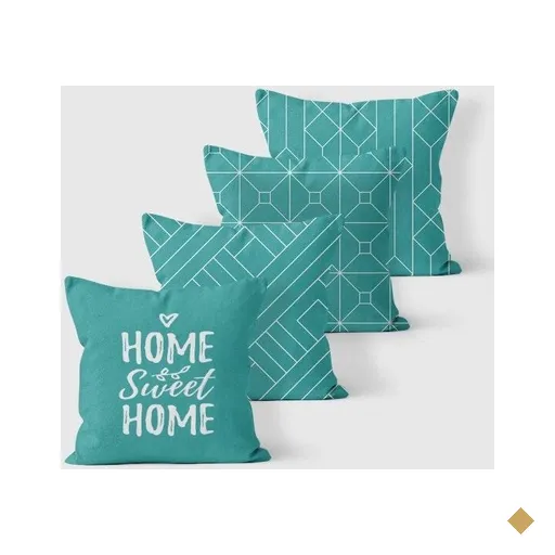 Kit 4 Almofadas Decorativas Own Geométricas Home Verde - 45x45 cm