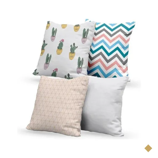 Kit 4 Almofadas Decorativas Own Cactos e Chevron - 45x45 cm