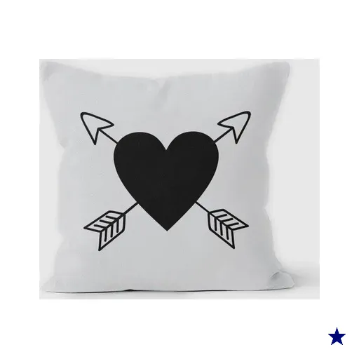 Almofada Decorativa Own Coração Cinza - 45x45 cm