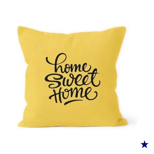 Almofada Decorativa Own Home Sweet Home Amarela - 45x45 cm
