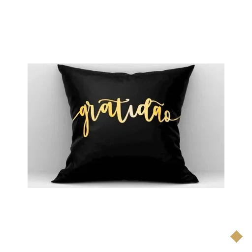 Almofada Decorativa Own Gratidão Preta - 45x45 cm