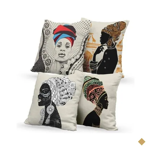 Kit 4 Almofadas Decorativas Own African Beauty - 45x45 cm