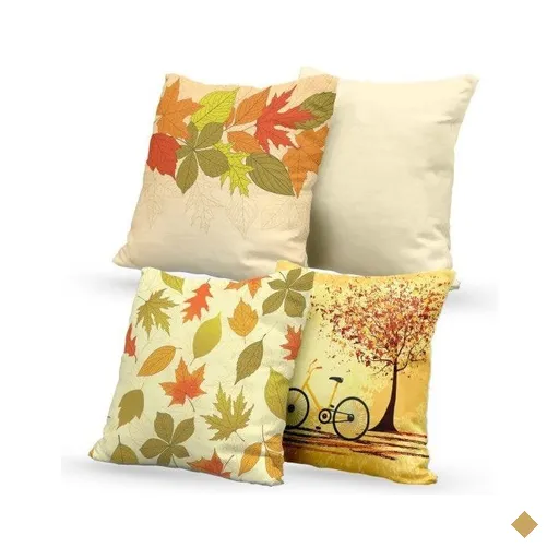 Kit 4 Almofadas Decorativas Own Bicicleta Outono - 45x45 cm