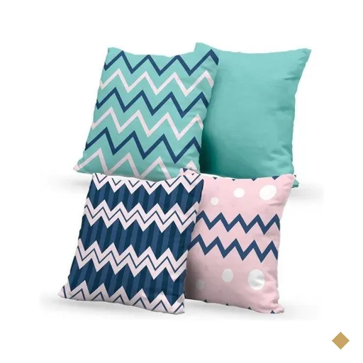 Kit 4 Almofadas Decorativas Own Chevron Coloridos - 45x45 cm