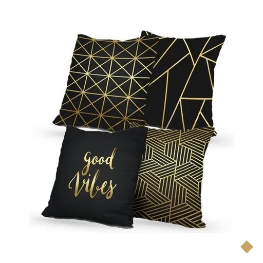 Kit 4 Almofadas Decorativas Own Good Vibes - 45x45 cm