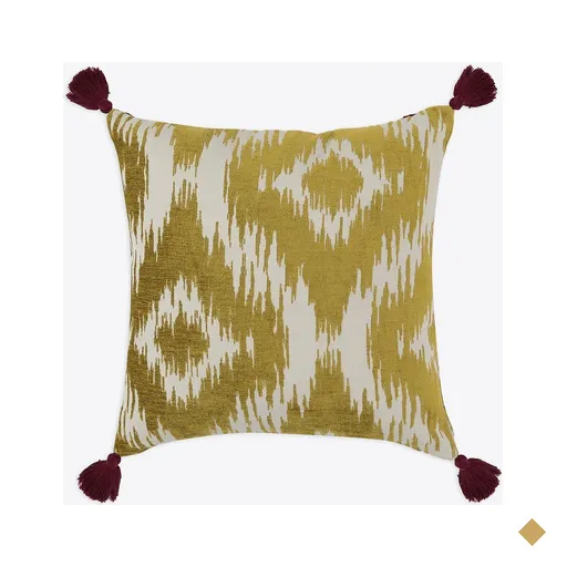 Capa de Almofada Jacquard Amarela 45x45cm
