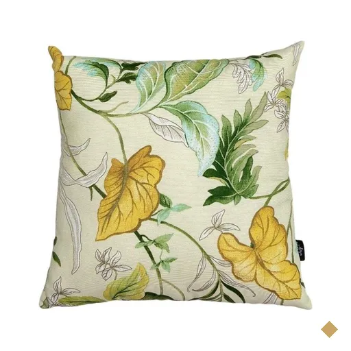Capa de Almofada Belize Impermeável Zíper Invisível Folhagens Amarelo Verde…