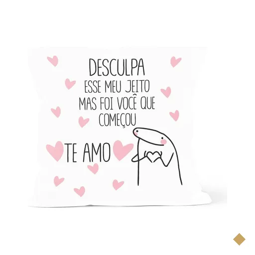 Capa de Almofada Decorativa Own Flork Foi Você Quem Começou - 45x45 cm