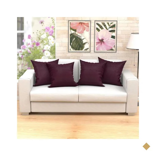 Kit de Almofada Vinho para Sala Grande 4 Unidades 60cm x 60cm com Refil de…