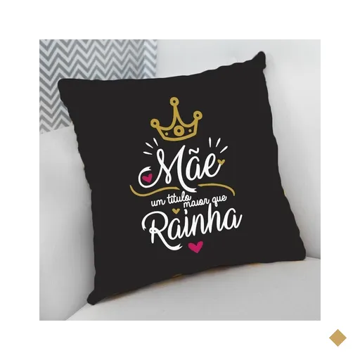 Almofada C/ Zíper 40X40 Lembrança Dia Das Mães Mãe Rainha