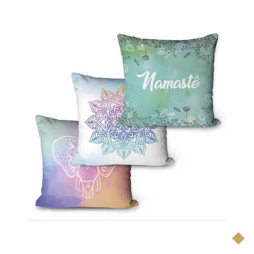 Kit Com 3 Capas Para Almofadas Mandala