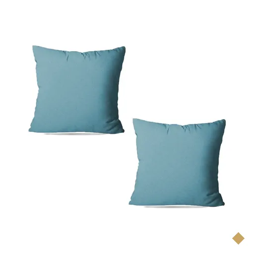 Kit 02 Capas de Almofadas Suede Azul Turquesa - Doce Sonho Móveis Sala de…