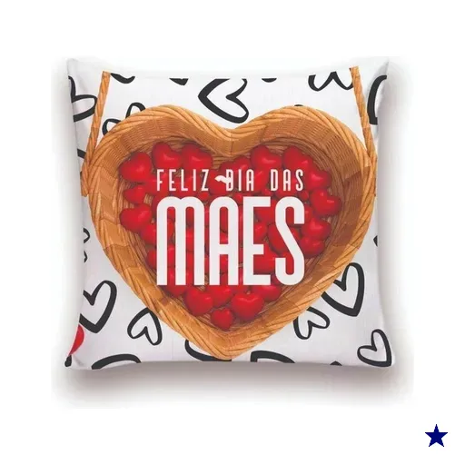 Almofada 25x25 Feliz Dia Das Mães