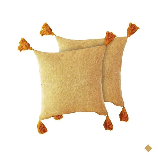Capa para Almofada Mostarda 45x45cm com 2 Unidades - A/CASA