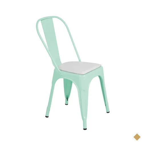 Cadeira Iron Tolix design industrial com almofada