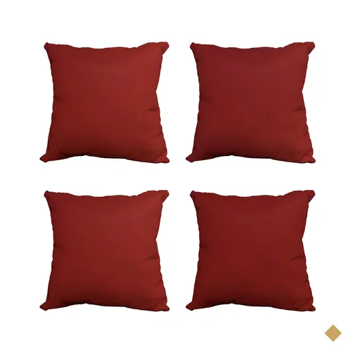 Kit 4 capas Almofada 45x45 Veneto - cereja