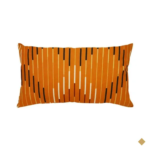 Capa De Almofada Olimpya Laranja Com Vinho geométrica
