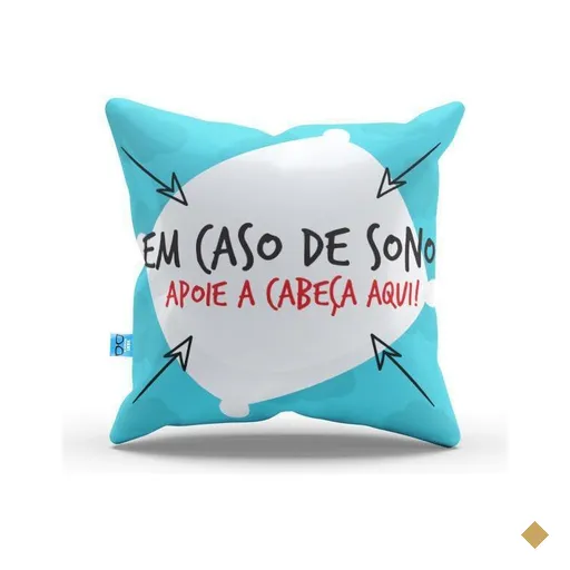 Capa De Almofada Divertida Em Caso De Sono 40X40