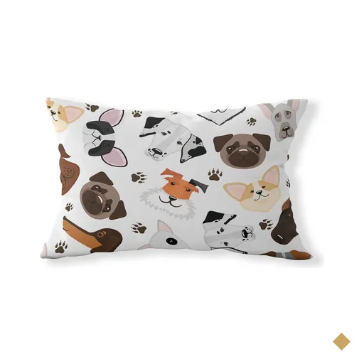 Capa de Almofada Baguete Own Raças Diversas - 45x32 cm