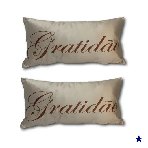 Duas Almofadas Para Decoração Luxo Decoração - 30x50 - RNE Gratidão Terra…