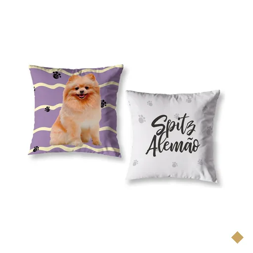 Kit 2 Capa de Almofada 40cm X 40cm Pet Decorativas Estampadas Digital Sala…